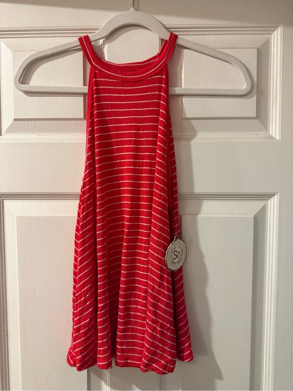 Red Striped Swing Tank